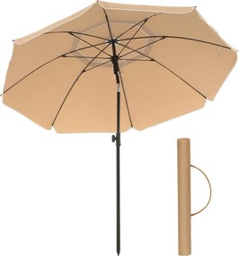 SOLARA napernyő, Ø160 cm, világosbarna (taupe) SongmicsHome