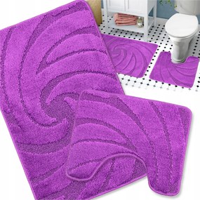 Fürdőszobaszőnyeg Csúszásgátló Nagy Lila 50X80 Szett 2 db Puha
