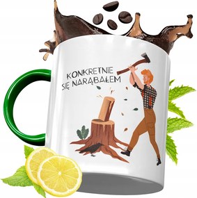 Zöld Bögre Favágónak Születésnapi Ajándék fényképes nyomtatással