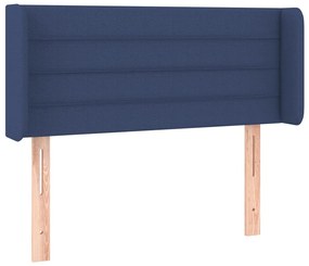 kék szövet LED-es fejtámla 93 x 16 x 78/88 cm