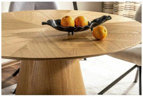 Kerek étkezőasztal ANGEL 120x120 cm, tölgy dekorral
