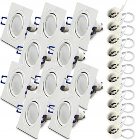 Halogén lámpatest Öntvény Fehér Led Izzó GU10 7W 4000K