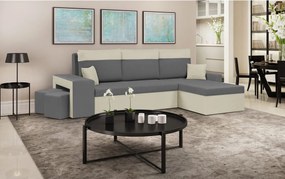 NEVADA Kinyitható sarokkanapé Szürke/krém