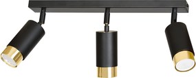 Emibig modern spot lámpa hiro fekete arany emi965/3