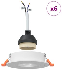 Recessed Spotlights 6 db Kerek GU10 Fehér Ø91 mm