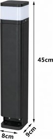 BRILAGI - Kültéri lámpa 2 SCHUKO aljzattal PILLAR 1xG9/11W/230V IP44 fekete