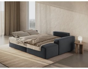 Sötétszürke kinyitható sarokkanapé (jobb oldali) Jodie – Micadoni Home