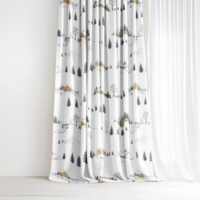 Goldea dekoratív drapéria - téli táj 280x150 cm