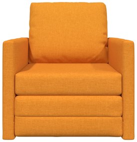 Padlókanapé Ágy 2 az 1-ben Sötétsárga 74x77x81 cm Textil