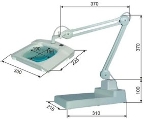 LED Asztali lámpa nagyítóval LED/12W/12/230V