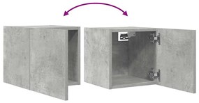 2 db betonszürke falra szerelhető TV-szekrény 30,5 x 30 x 30 cm