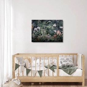 Üveg kép - Festett dzsungel minta (70x50 cm)