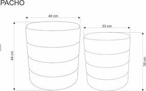 Pacho puff szett bézs
