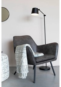 Liv Blue pamut pléd, 130 x 170 cm - White Label