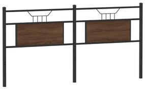 barna tölgy színű szerelt fa és acél fejtámla 160 cm
