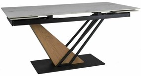 Michel étkezőasztal 180 x 90 cm, márvány / tölgy