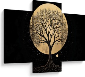 Kép – Fa arany teliholdban I. (90x60 cm)