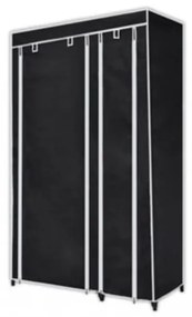 fekete összecsukható ruhásszekrény 110 x 45 x 175 cm