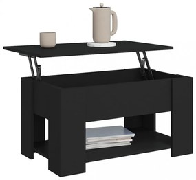 fekete szerelt fa dohányzóasztal 79 x 49 x 41 cm