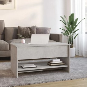 betonszürke szerelt fa dohányzóasztal 80x50x40 cm