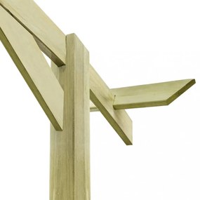 kerti pergola impregnált fenyőfalécekből 180 x 210 x 40 cm