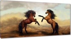 Vászonkép 115x55 Két ló