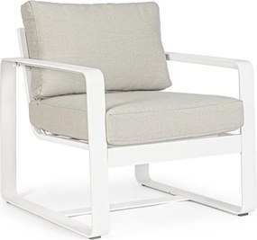 Fehér fém kerti fotel Merrigan – Bizzotto