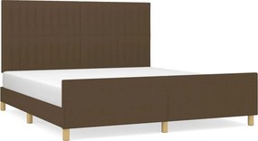 vidaXL sötétbarna szövet ágykeret matrac nélkül 160 x 200 cm