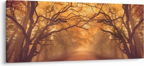 Egy út képe egy őszi tájon (120x50 cm)