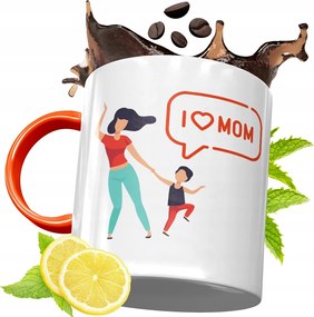 Narancssárga Bögre Anyák Napjára Ajándék fényképes nyomattal