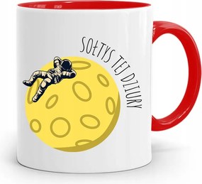 Soltésznak Piros Soltész Bögre Ezen A Lyukon fényképes nyomtatással