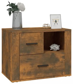 füstös tölgy színű szerelt fa éjjeliszekrény 60 x 36 x 45 cm