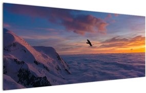 Kép naplementekor, Mt. blanc (120x50 cm)