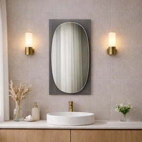 Transparenza tükör, füstszürke, 39 cm