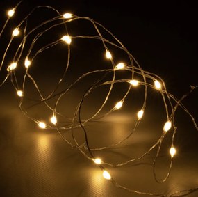 LED láncszett 3 db 80 LED elemmel időzítővel meleg fehér