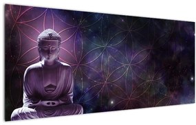 Kép - Buddha az élet virágaival (120x50 cm)