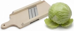 Kézi Konyhai Káposztaszeletelő 40cm Fa reszelő 3 Acél kés