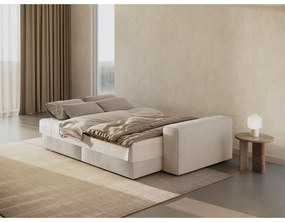 Bézs buklé kinyitható kanapé 247 cm Jodie – Micadoni Home