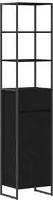 vidaXL Fürdőszoba Székény Fekete tölgy 40 x 30 x 180 cm Faanyag