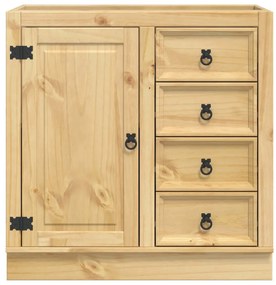 Cabinet fiókkal polcokkal Méz 80 x 46 x 81,5 cm Tömör fenyőfa