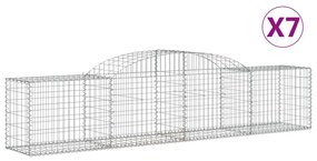 7 db íves horganyzott vas gabion kosár 300x50x60/80 cm