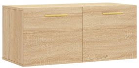 sonoma tölgy színű szerelt fa faliszekrény 80 x 36,5 x 35 cm