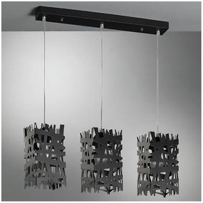 ONLI - Csillár zsinóron FORESTA 3xE27/15W/230V fekete