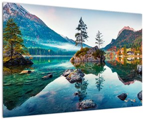 Kép - Lake Hintersee, Bajor - Alpok, Ausztria (90x60 cm)