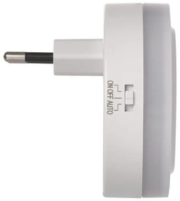 LED konnektorba dugható éjszakai lámpa fényérzékelővel+2xUSB 3xLED/0,3W/230V