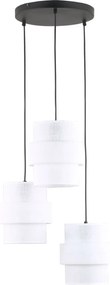 TK LIGHTING 6018 CALISTO Többágú Függesztett Lámpa Fehér, Fekete E27 IP20