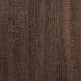5 szintes barna tölgy szerelt fa könyvespolc 45x23,5x162,5 cm