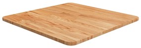 világosbarna kezelt tömör tölgyfa négyzet asztallap 50x50x1,5cm