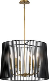 Quintiesse LINARA QN-LINARA-6P-BK Csillár 6x60W/E14