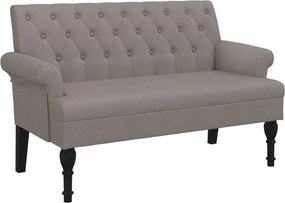 vidaXL tópszínű szövetpad háttámlával 120 x 62 x 75,5 cm